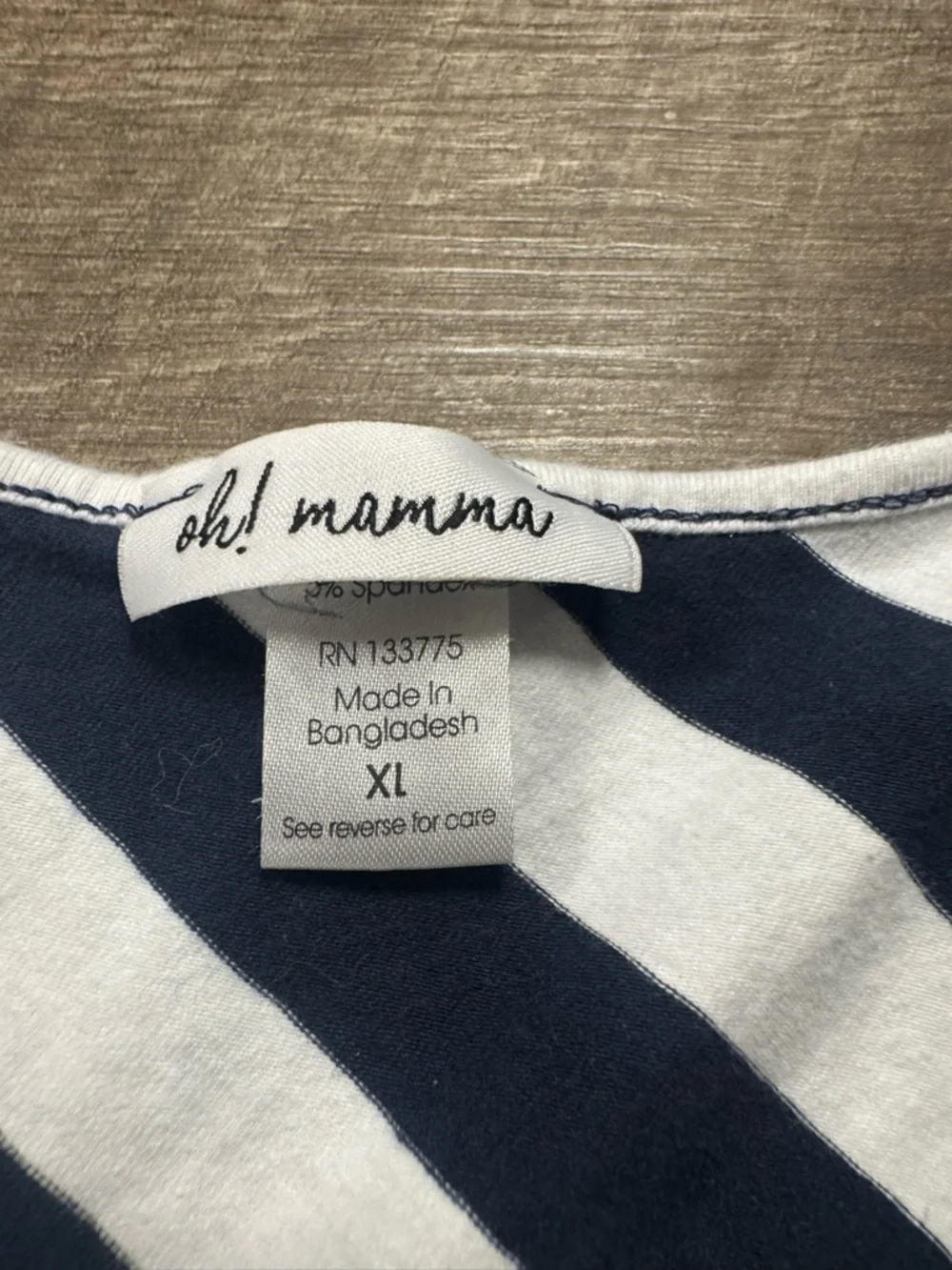 Oh! Mama Maternity Striped Maxi Dress Size XL